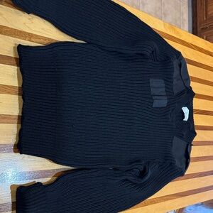 Elegant V-Neck Black Sweater for Men